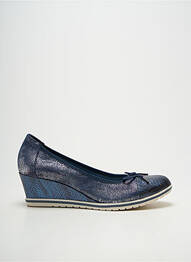 Pantofi cu toc țesătură satinată toc de 4 la 6 cm albastru TAMARIS femme