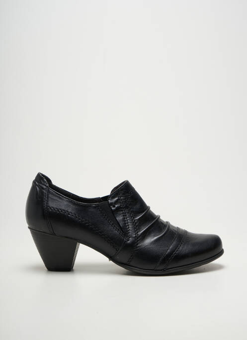 Derby-uri țesătură satinată toc de 4 la 6 cm negru JANA femme