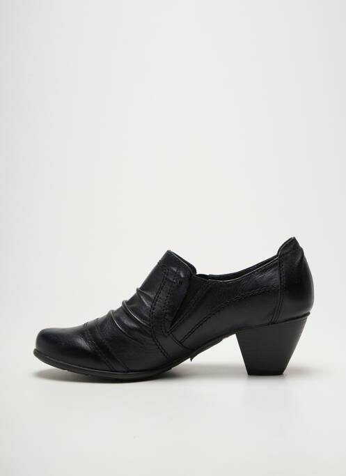 Derby-uri țesătură satinată toc de 4 la 6 cm negru JANA femme