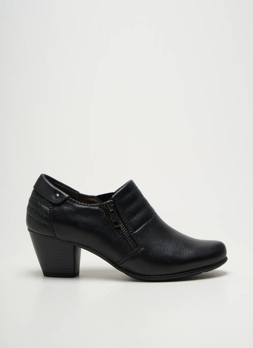 Derby-uri țesătură satinată toc de 4 la 6 cm negru JANA femme