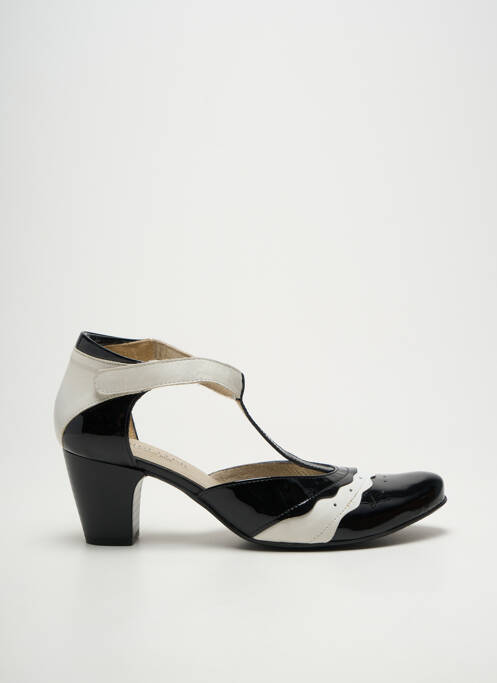 Pantofi cu toc material neted toc de 4 la 6 cm negru J.METAYER femme