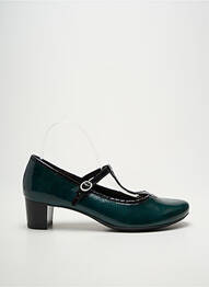 Pantofi cu toc țesătură satinată toc de 4 la 6 cm albastru HIRICA femme