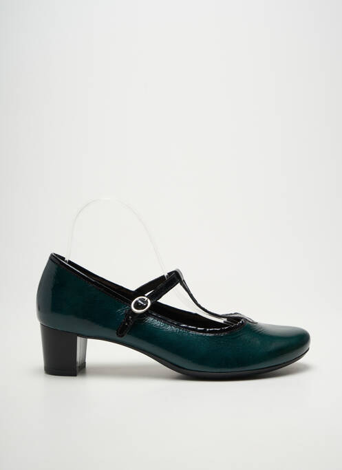 Pantofi cu toc țesătură satinată toc de 4 la 6 cm albastru HIRICA femme