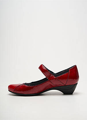 Pantofi cu toc material neted toc de 4 la 6 cm roșu GEO-REINO femeie