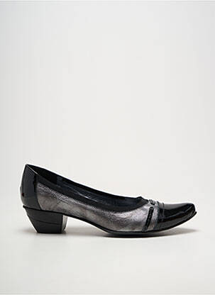 Pantofi cu toc cubanez toc de 4 la 6 cm argintiu GEO-REINO femeie