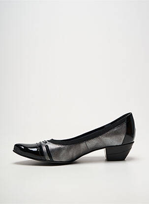 Pantofi cu toc cubanez toc de 4 la 6 cm argintiu GEO-REINO femeie