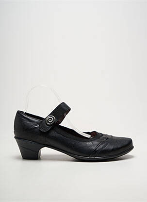 Pantofi cu toc toc pătrat toc de 4 la 6 cm negru GEO-REINO femme