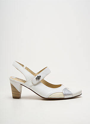 Pantofi cu toc cubanez toc de 4 la 6 cm alb GEO-REINO femeie