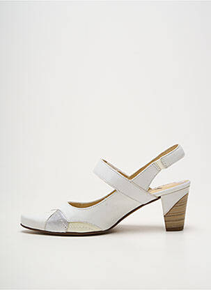 Pantofi cu toc cubanez toc de 4 la 6 cm alb GEO-REINO femeie
