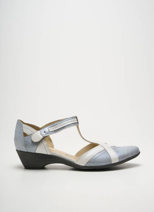 Sandale/pantofi decupați toc de 4 la 6 cm argintiu GEO-REINO femme