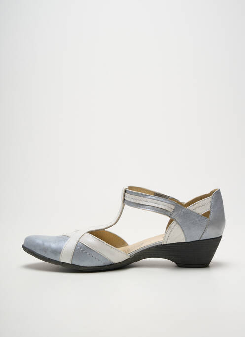 Sandale/pantofi decupați toc de 4 la 6 cm argintiu GEO-REINO femme
