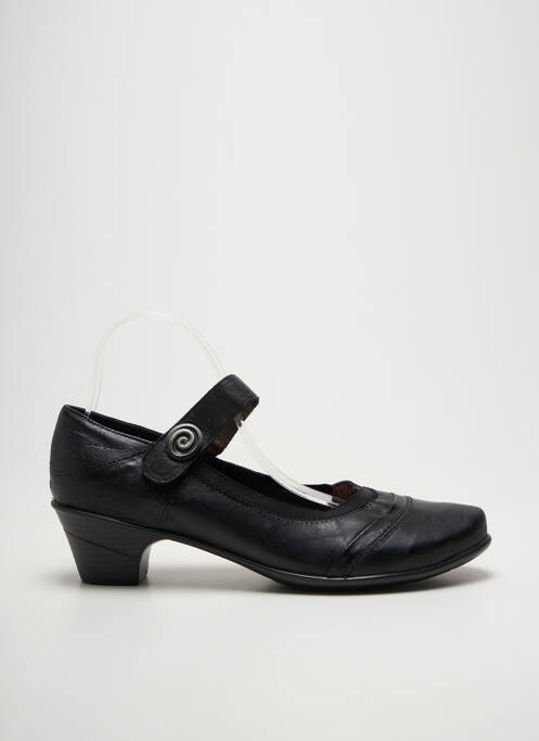 Pantofi cu toc toc pătrat toc de 4 la 6 cm negru GEO-REINO femme