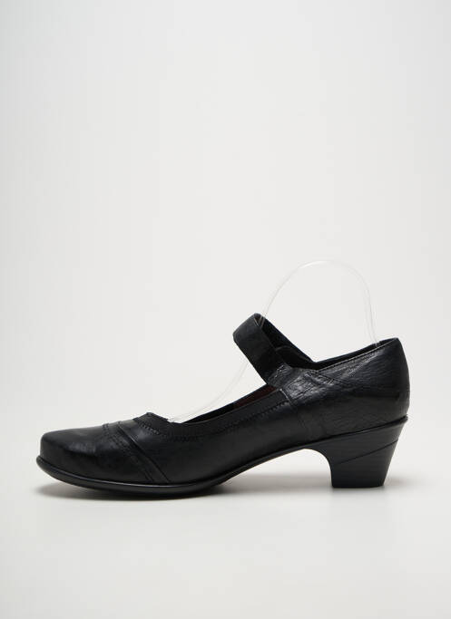 Pantofi cu toc toc pătrat toc de 4 la 6 cm negru GEO-REINO femme
