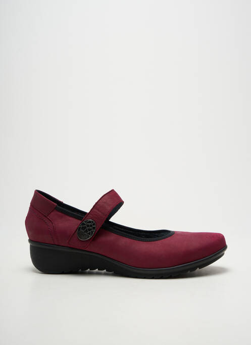 Balerine închidere cu arici toc de 4 la 6 cm violet GEO-REINO femme
