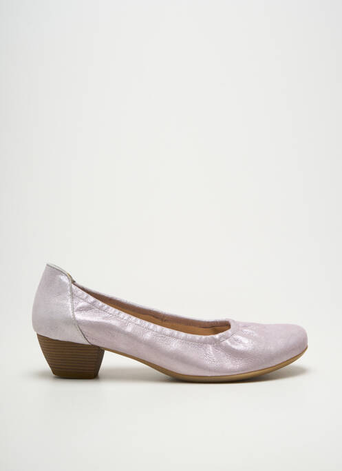 Pantofi cu toc cubanez toc de 4 la 6 cm argintiu HIRICA femme