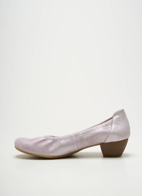 Pantofi cu toc cubanez toc de 4 la 6 cm argintiu HIRICA femme