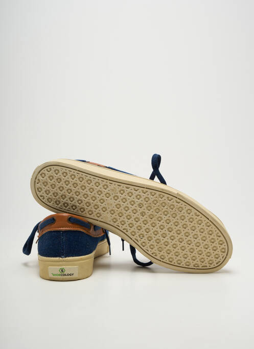 Pantofi de barcă arcadă plantară vârf rotund albastru SHOECOLOGY homme