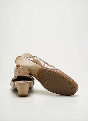 Sandale/pantofi decupați toc de 4 la 6 cm maro NATURFORM femeie