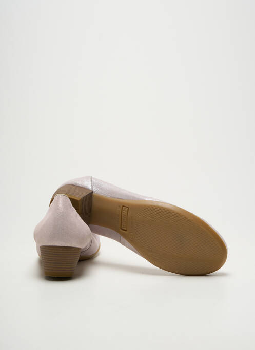 Pantofi cu toc cubanez toc de 4 la 6 cm argintiu HIRICA femme