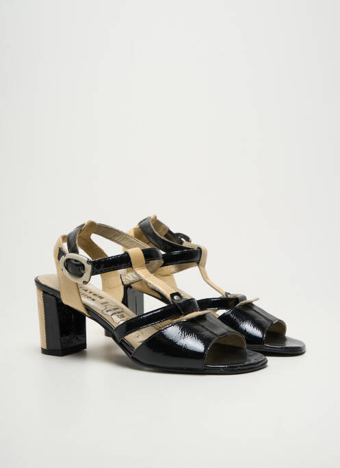 Sandale/pantofi decupați toc pătrat toc de 4 la 6 cm negru J.METAYER femme