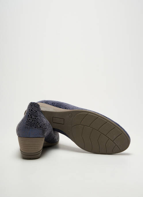 Pantofi cu toc țesătură satinată toc de 4 la 6 cm albastru J.METAYER femme