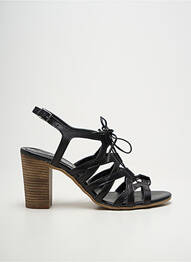 Sandale/pantofi decupați toc pătrat toc de 7 la 9 cm negru LOLA ESPELETA femme