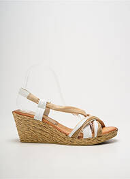 Sandale/pantofi decupați toc platformă toc de 7 la 9 cm alb MARILA femme