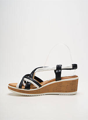 Sandale/pantofi decupați toc platformă toc de 4 la 6 cm negru MARILA femeie
