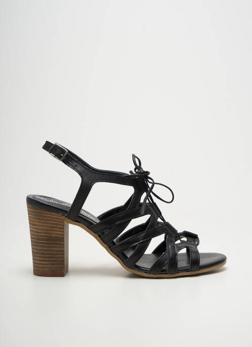 Sandale/pantofi decupați toc pătrat toc de 7 la 9 cm negru LOLA ESPELETA femme