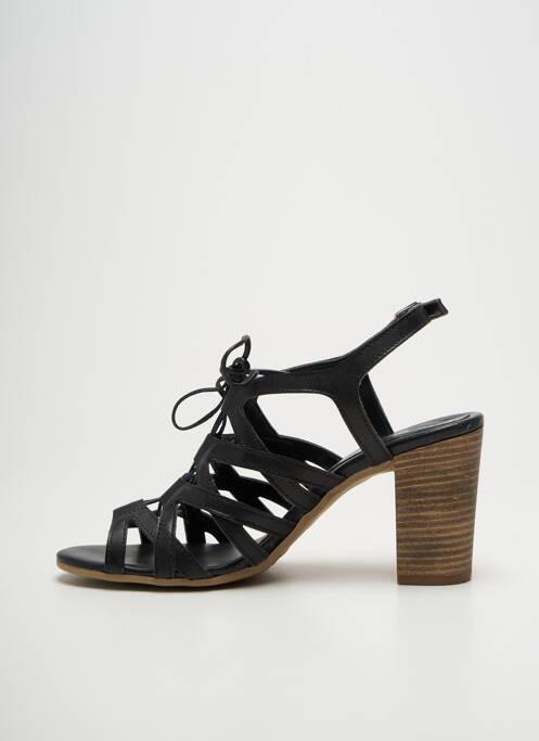 Sandale/pantofi decupați toc pătrat toc de 7 la 9 cm negru LOLA ESPELETA femme