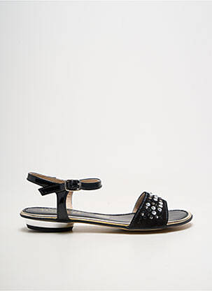 Sandale/pantofi decupați țesătură satinată toc plat până la 3 cm negru D'CHICAS femeie