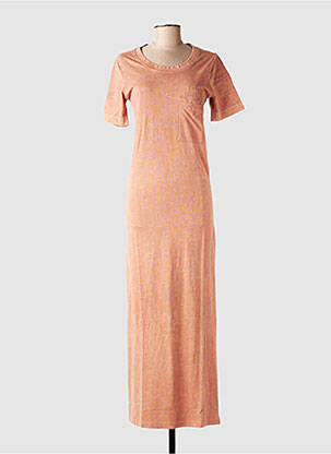 Rochie lungă mâneci scurte mâneci scurte portocalie ROSE GARDEN femeie