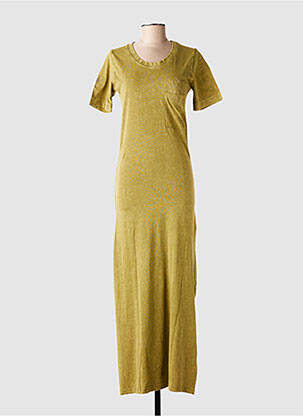 Rochie lungă mâneci scurte mâneci scurte verde ROSE GARDEN femeie