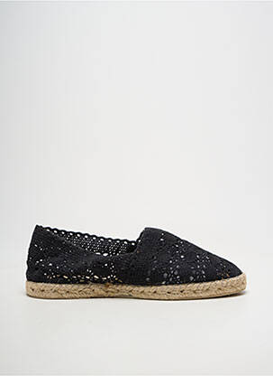 Espadrile vârf rotund toc plat până la 3 cm negru LA MAISON DE L'ESPADRILLE femme