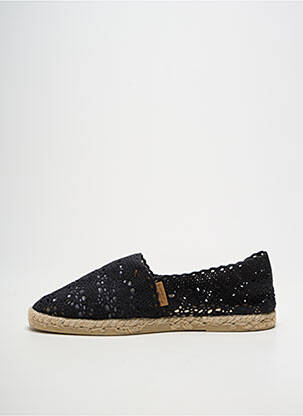 Espadrile vârf rotund toc plat până la 3 cm negru LA MAISON DE L'ESPADRILLE femme