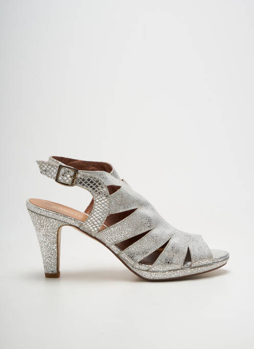 Sandale/pantofi decupați toc cui. toc de 7 la 9 cm argintiu KARSTON femme