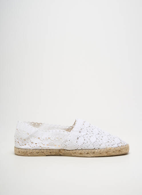 Espadrile vârf rotund toc plat până la 3 cm alb LA MAISON DE L'ESPADRILLE femme