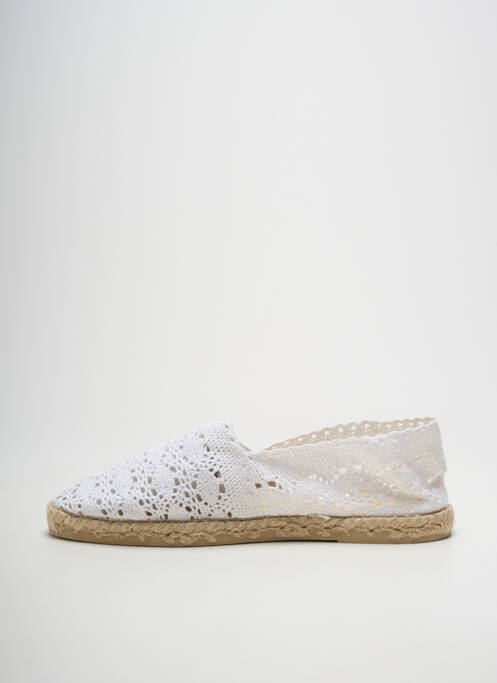 Espadrile vârf rotund toc plat până la 3 cm alb LA MAISON DE L'ESPADRILLE femme