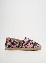 Espadrile țesătură satinată toc plat până la 3 cm negru LA MAISON DE L'ESPADRILLE femme