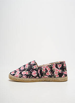 Espadrile țesătură satinată toc plat până la 3 cm negru LA MAISON DE L'ESPADRILLE femeie