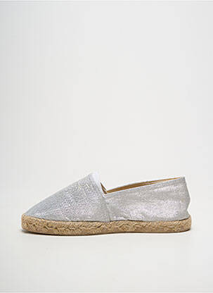 Espadrile vârf rotund toc plat până la 3 cm argintiu LA MAISON DE L'ESPADRILLE femeie