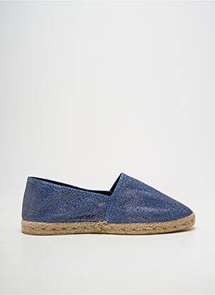 Espadrile țesătură satinată toc plat până la 3 cm albastru LA MAISON DE L'ESPADRILLE femeie