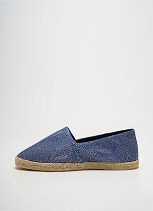 Espadrile țesătură satinată toc plat până la 3 cm albastru LA MAISON DE L'ESPADRILLE femeie