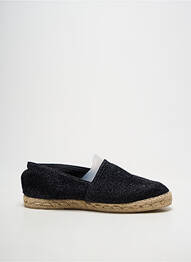 Espadrile țesătură satinată toc plat până la 3 cm negru LA MAISON DE L'ESPADRILLE femme