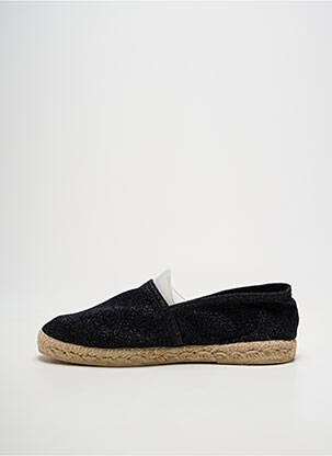 Espadrile țesătură satinată toc plat până la 3 cm negru LA MAISON DE L'ESPADRILLE femeie