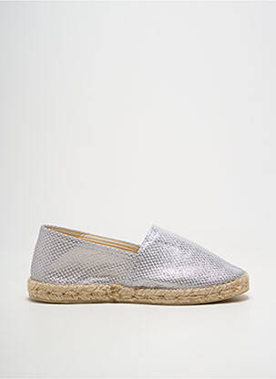 Espadrile vârf rotund toc plat până la 3 cm argintiu LA MAISON DE L'ESPADRILLE femeie