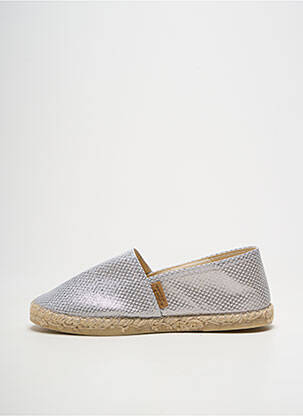 Espadrile vârf rotund toc plat până la 3 cm argintiu LA MAISON DE L'ESPADRILLE femeie