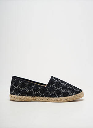 Espadrile țesătură satinată toc plat până la 3 cm negru LA MAISON DE L'ESPADRILLE femeie