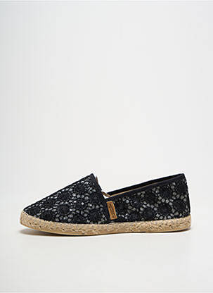 Espadrile țesătură satinată toc plat până la 3 cm negru LA MAISON DE L'ESPADRILLE femeie