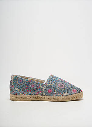 Espadrile țesătură satinată toc plat până la 3 cm albastru LA MAISON DE L'ESPADRILLE femeie